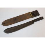 A Military Issued Machete Numbered 9289 To The Grip Complete With Scabbard Marked And Dated To The