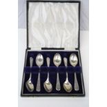 Cased set of six Hallmarked Silver Teaspoons