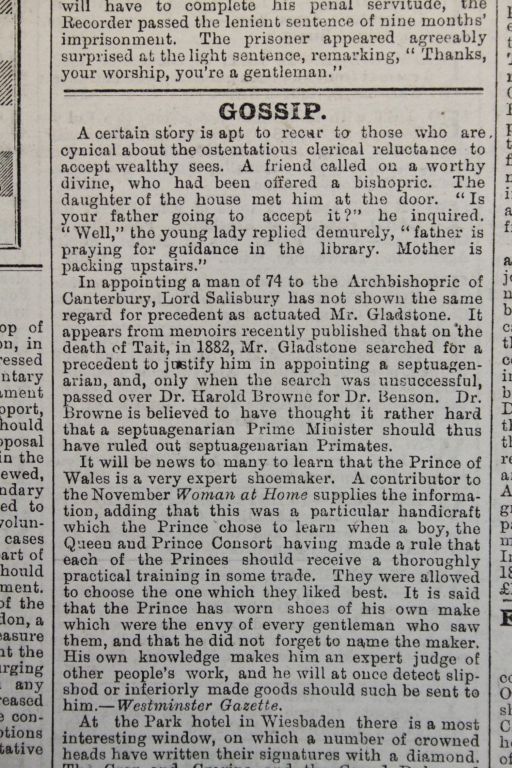 Two 19th Century bound volumes of "The Wiltshire Times", 1895 & 1896 - Image 14 of 14