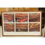 Framed set of six prints The House of Lords debating the Queens Speech November 1995 by Andrew