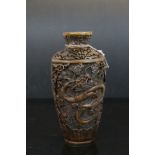 Oriental vase with dragon design