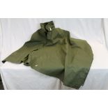 A Vintage Military Green Poncho.