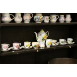 Roslyn ceramic six place coffee set in "Authentic World Famous Wheatcroft Roses" pattern