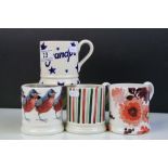 Four Emma Bridgewater ceramic Mugs in different designs