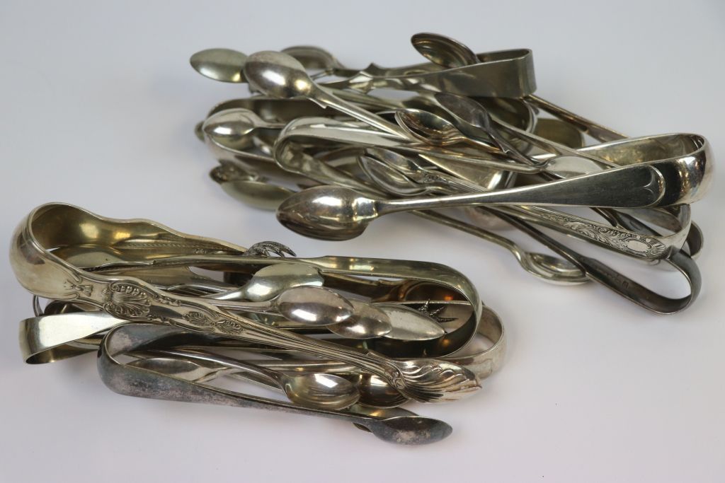 Collection of vintage white metal & Silver plated Sugar tongs - Image 3 of 3