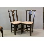 Pair of George II style mahogany side chairs with drop-in seats (2)
