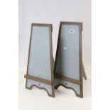 Pair of French studio table display easels