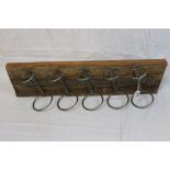 Artisan rustic wood and steel wine rack