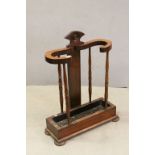 Victorian Mahogany Open Front Stick Stand with Metal Drip Tray, 84cms high x 60cms wide