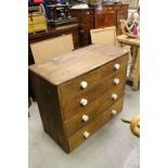 Victorian Pine Chest of Two over Three Drawers, 107cms long x 89cms high