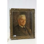 Leonard Frank Skeats (1874-1943) Early 20th century gilt framed half length oil painting portrait