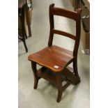 Hardwood Metamorphic Library Chair converting to steps