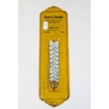 Vintage Tinplate wall mounted Thermometer marked "Peter's Garage Pittsfield Mass.", lacks Mercury,