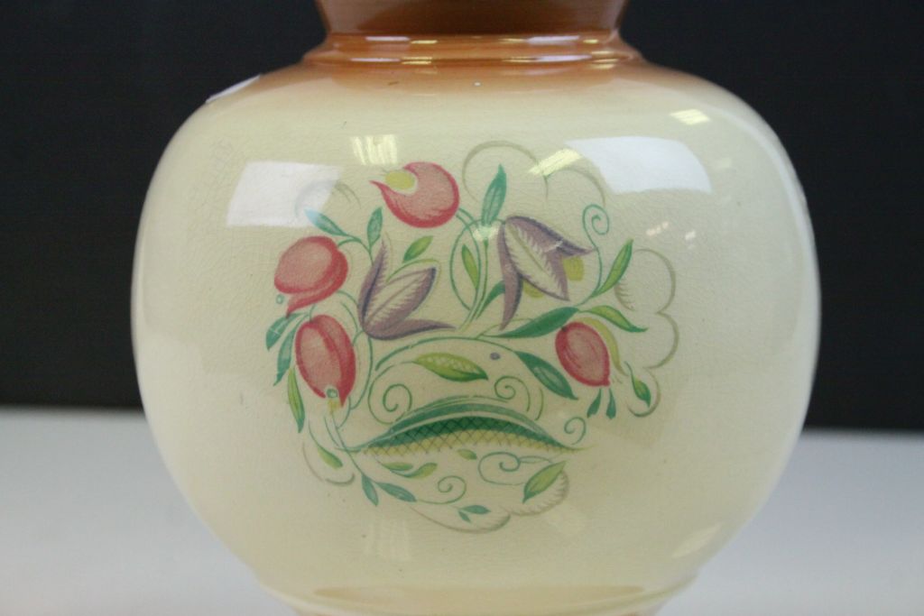 Ceramic Lamp base with Floral design, marked "A Susie Cooper Production Crown Works Burslem England" - Image 2 of 5