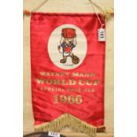 Football - Advertising Pennant featuring England 1966 Mascot World Cup Willie incorporating Watney
