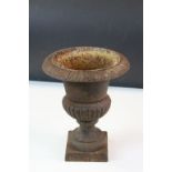 Cast iron urn planter of classical form