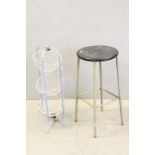 Retro Industrial Metal Stool together with a Retro Metal and Wire Three Tier Vegetable Stand