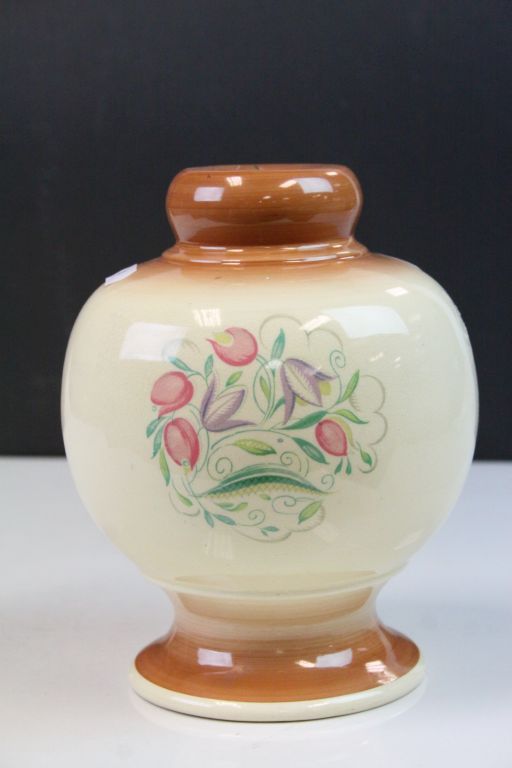 Ceramic Lamp base with Floral design, marked "A Susie Cooper Production Crown Works Burslem England" - Image 3 of 5