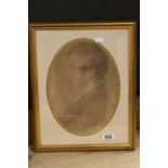 Framed oval 19th century portrait of a gentleman