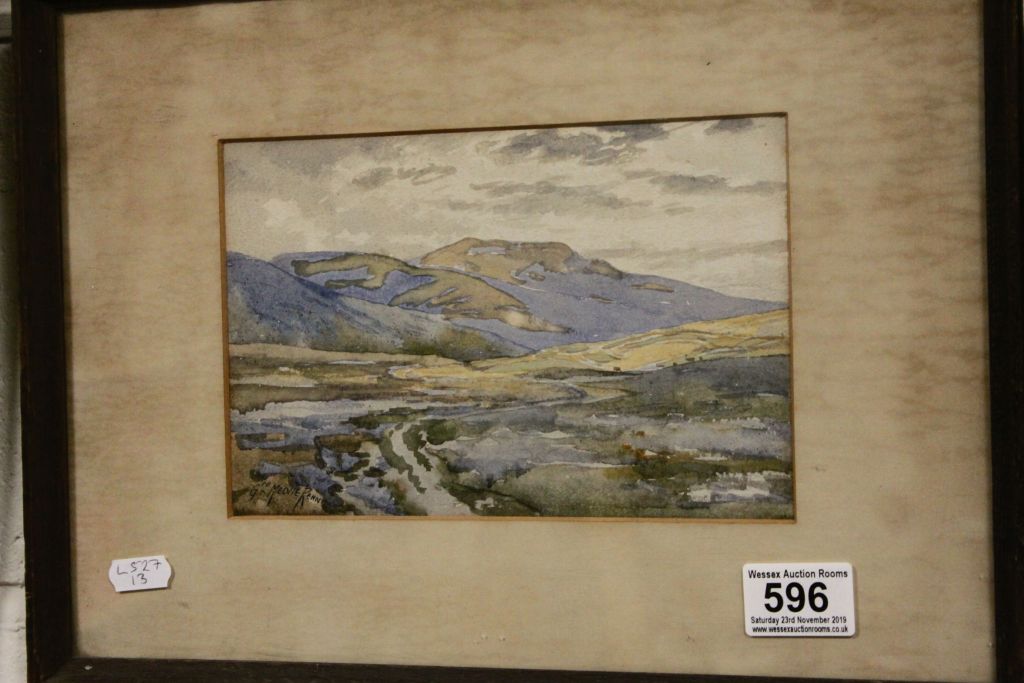 George Melvin Rennie watercolour of a highland landscape