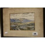 George Melvin Rennie watercolour of a highland landscape