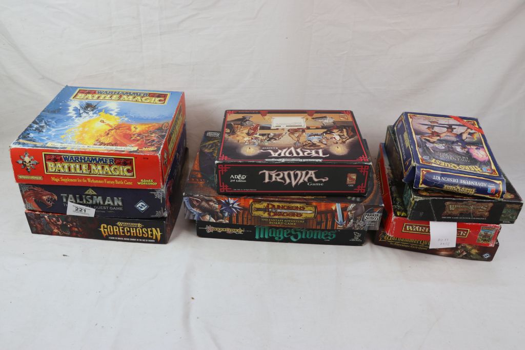 10 boxed Role Playing Games to include Games Workshop Talisman The Magical Quest Game, Warrior