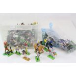 A collection of approx 70 Britains Deetail toy soldiers to include Military & Knights.