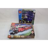 Two original boxed Lego Harry Potter sets to include 4755 Knight Bus and 4708 Hogwarts Express,