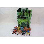 Original Mattel Masters of the Universe He Man Castle Grayskull (with accessories) and 9 x