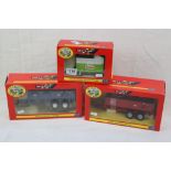 Three boxed 1:43 Britains Authentic Farm Models to include 9566 Class Tipping Silage Trailer,
