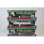 Three boxed ltd edn 1:50 Corgi Hauliers of Renown Eddie Stobart models to include CC14002, CC13415 &