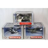 Three boxed Air Signature Spitfire Diecast Models 1:48 scale, complete and excellent