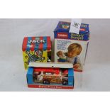 Three boxed toys to include sealed Fisher Price Fire Engine, Mattel Jack in the Music Box and