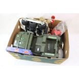 Group of vintage toys and games to include Wills Playing Cards, Action Man Jepp, MB Big Trak,