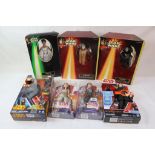 Star Wars - Seven boxed/carded Hasbro Star Wars figures to include 2 x Episode 1 Queen Amidala red