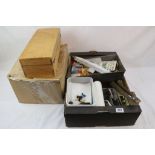 Collection of modelling parts and accessories, to includes paints, brushes, tools etc