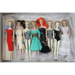 Eight circa 1960s Barbie and type dolls in varying conditions including an original 1960s Barbie