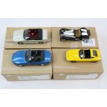 Four Lex Rijsdijk 1:43 metal models in custom brown boxes, to include Provence Moulage Aston