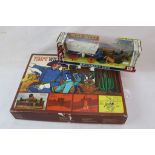 Boxed Timpo Wild West Fort (unchecked but appearing gd) plus a boxed Britains Wild West 7616 Pioneer