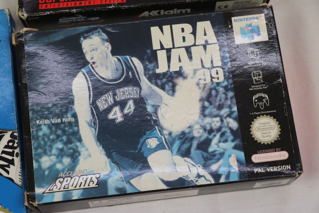 Retro Gaming - Four boxed games to include Nintendo NES Paperboy, Super Nintendo SNES NBA Jam TE, - Image 5 of 8