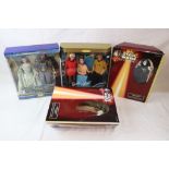 Four boxed Film/TV related dolls to include Mattel 15006 Barbie & Ken Star Trek gift set, Mattel