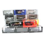 17 boxed / cased Minichamps 1:43 metal models, to include Ford Model A Standard Coupe 1928,