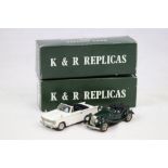 Two boxed 1:43 K&R Replicas to include KR112 Naylor TF in BR Green and KR61 Triumph Herald 13/60