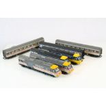 Two Hornby OO gauge Intercity car and coach sets featuring 4 x cars and 3 x coaches (7 items)