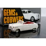 Boxed Gems & Cobwebs GC18W Ford Zephyr Convertible 1950 metal model in white, excellent other than