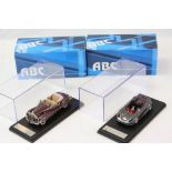 Two boxed 1:43 ABC Brianza metal models to include ABC232 Rolls Royce Silver Wraith Inskip 1947 (