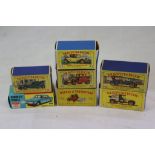 Seven empty vintage boxes to include Corgi 252 Rover 2000 and 6 x early Matchbox Models of