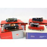 Four boxed 1:43 metal models to include 2 x Somerville (126 Volvo Jakob & 151 Vauxhall Velox Caleche