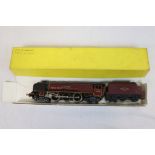 Wrenn OO gauge City of London 4-6-2 locomotive in maroon BR with tender, custom yellow box