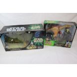 Star Wars - Four boxed Hasbro figure and accessory collectables to include The Power of The Force